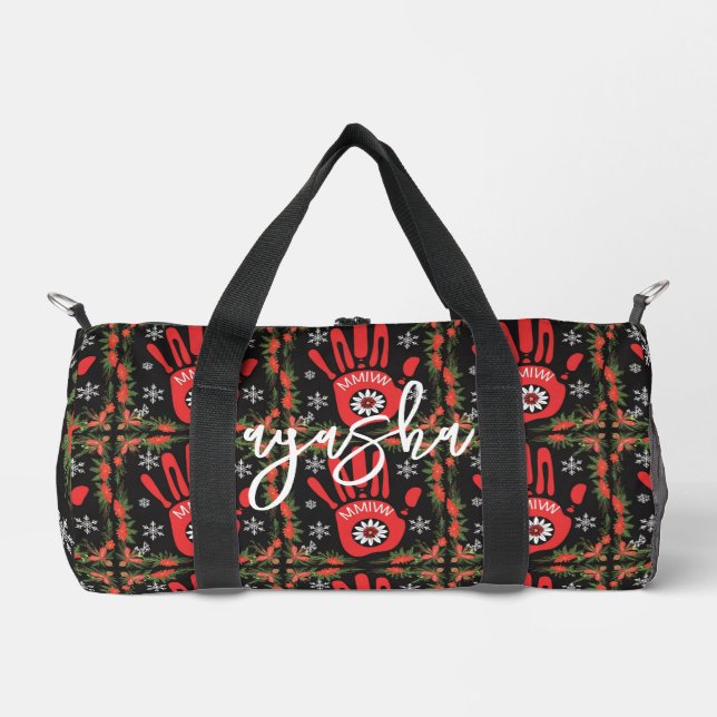 Sac De Sport Amérindiens MMIW Red et Black Powwow (Recto)