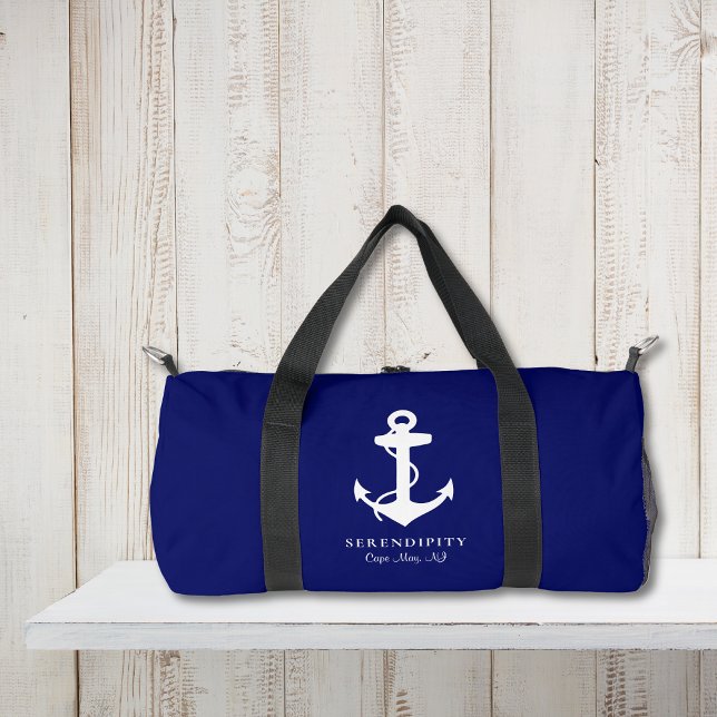 Sac De Sport Ancre de bateau classique Monogram Marine Blue (Créateur téléchargé)