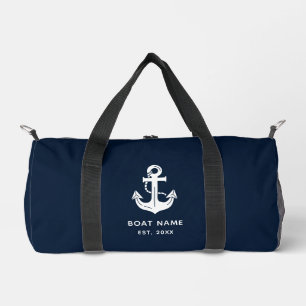 Sac De Sport Ancre marine bleu nuit personnalisée