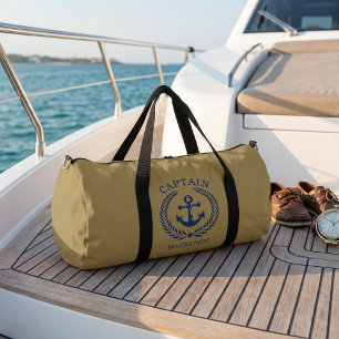 Sac De Sport Ancre personnalisée Capitaine Marin 