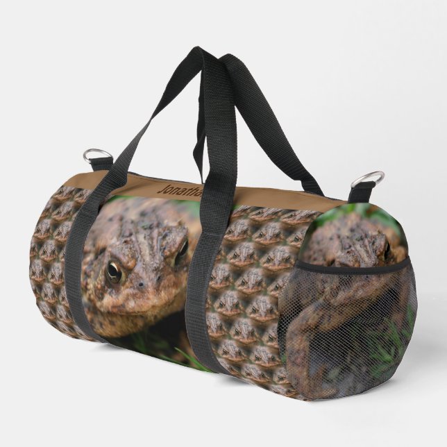 Sac De Sport Animal à visage de crapaud personnalisé (Coin droit)