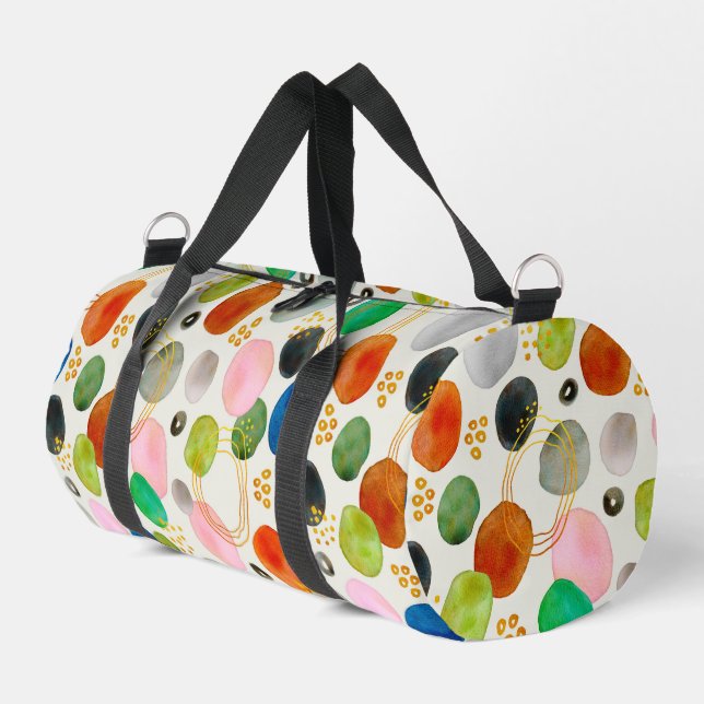 Sac De Sport Aquarelle Abstraite Pebble Gold Parties scintillan (Coin gauche)
