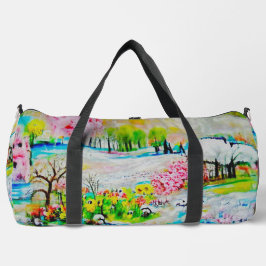 Sac De Sport Aquarelle Paysage 2 Accessoire Pouch