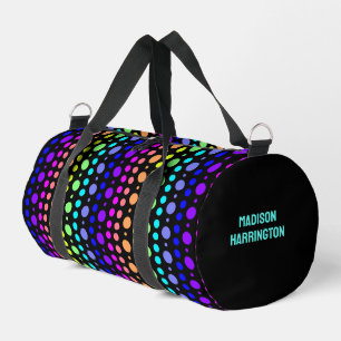 Sac De Sport Arc en ciel des points Nom personnalisé