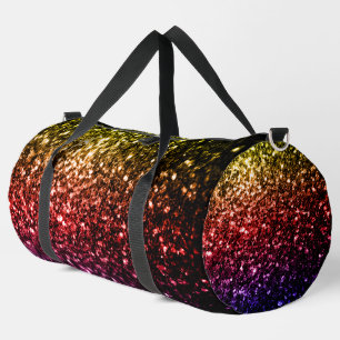 Sac De Sport Arc-en-ciel jaune rouge violet faux scintillements