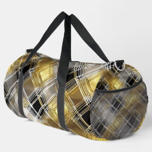 SAC DE SPORT ARGENT D'OR NOIR MODERNE GRAND MOTIF PLANIFIÉ