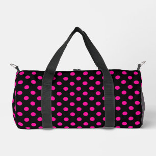 Sac De Sport Arrière - plan noir Pois roses
