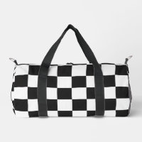 Audacieux Classique Rétro Carreaux Noirs et Blancs