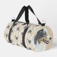 Australian Shepherd Black Tri Peinture Dog Art