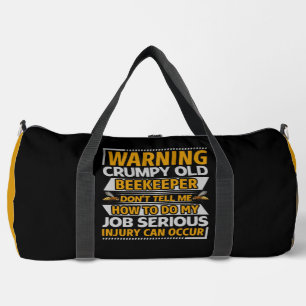 Sac De Sport Avertissement Vieux Apiculteur Grincheux