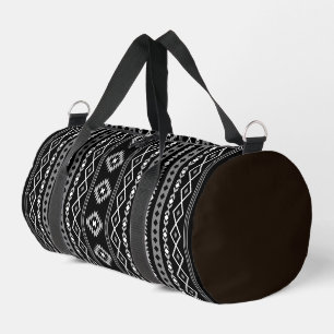 Sac De Sport Aztec blanc gris noir Motifs mélangés V Motif