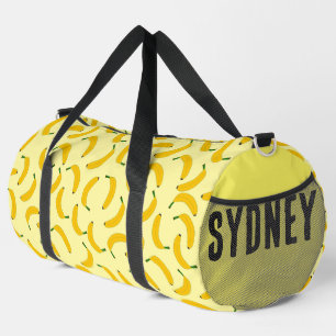 Sac De Sport Bananes jaune Nom personnalisé
