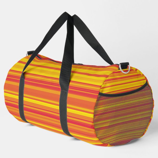 Sac De Sport Bandes larges orange rouge jaune (Coin droit)