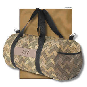 Sac De Sport Beige Naturel Motif Chasse Travel