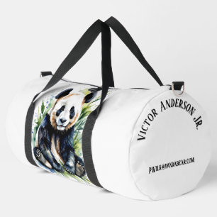 Sac De Sport Belle aquarelle Panda Ours personnel