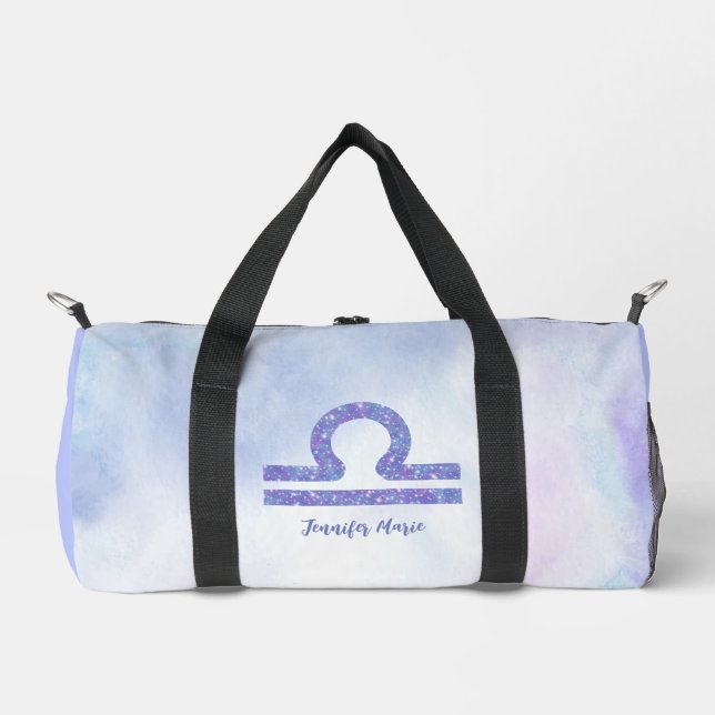Sac De Sport Belle Libra Astrologie Signe Personnalisé Violet (Recto)