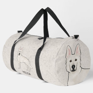 Sac De Sport Berger Blanc Suisse Blanc GSD Chien de Dessin Anim