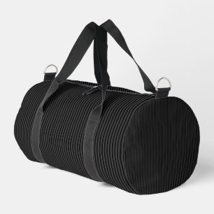Sac De Sport Black & Smoky Black Narrow Vertical Stripes