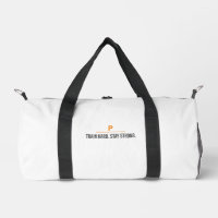 Sac de sport blanc Train Hard Stay Strong Gym