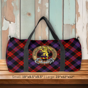Sac De Sport Blason de Clan Brown sur tartan
