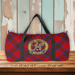 Sac De Sport Blason du clan Leslie sur tartan rouge