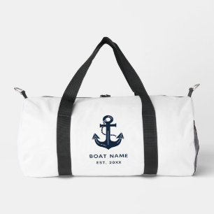Sac De Sport Bleu Nautique Personnalisé Nom de Bateau