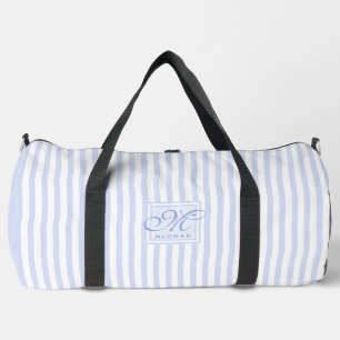 Sac De Sport Bleu pastel et Blancs - Monogramme