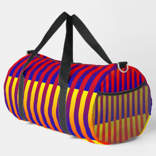 Sac De Sport Bleu Rouge Jaune Rayures Grand