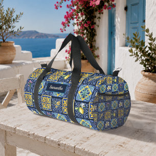 Sac De Sport Bleu sarcelle méditerranéen sicilien chic Citrus
