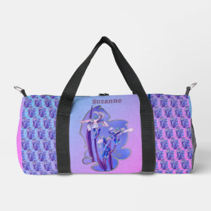 Sac De Sport Blue Irises Floral Art Personnalisé