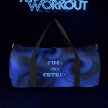Blue Neon Liquid Swirl Holographic 2026 Fitness  