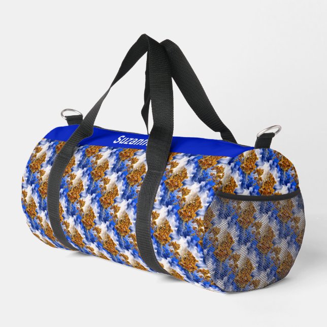 Sac De Sport Blue Sky Clouds Abstrait Motif personnalisé (Coin droit)