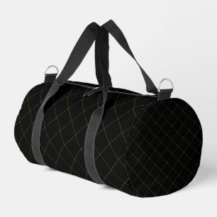 Sac De Sport Boîte élégante rayée de doré métallisé noir
