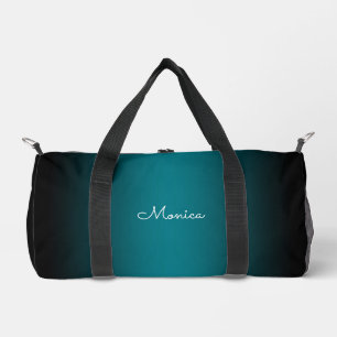 Sac De Sport Bordure noire sarcelle ombrée