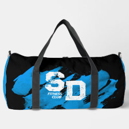 Sac de sport brosse bleu et noir Blu & Black