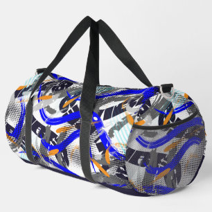 Sac De Sport Brush Strokes Éléments géométriques dans le collag