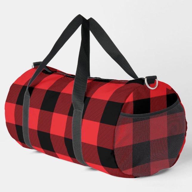 Sac De Sport Buffalo Plaid Red Black Check (Coin droit)