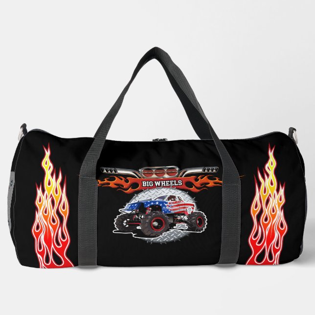 Sac De Sport Camion monstre de dessin animé (Recto)