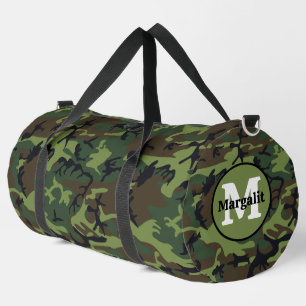 Sac de sport camouflage militaire à monogramme gra
