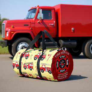 Sac De Sport Canne de bonbon de camion de pompiers personnalisé