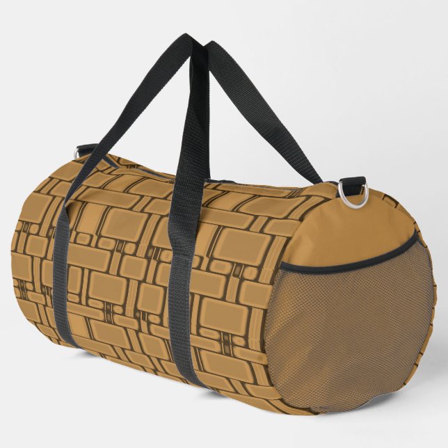 Sac De Sport Caramel neutre Motif rectangle (Coin droit)