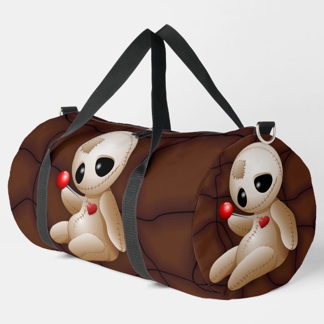Sac De Sport Caricature de poupée vaudou en amour (Coin gauche)
