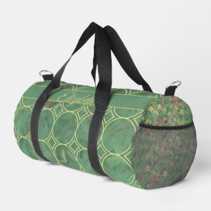 Sac De Sport Carrelage vert floral