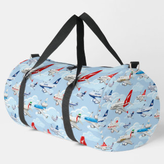 Sac De Sport Cartoon commercial airplanes seamless pattern