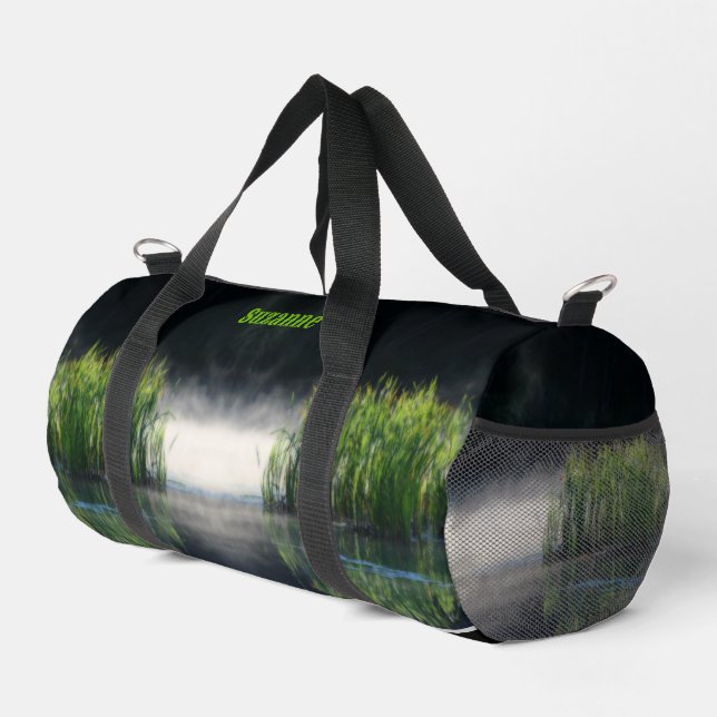 Sac De Sport Cattails Dans Mist Personnalisé (Coin droit)