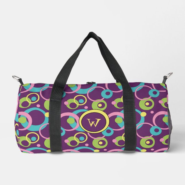 Sac De Sport Cercles violets funky (Recto)