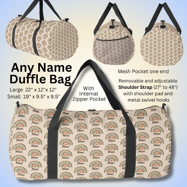 Sac De Sport Changer de nom, Leopard Spots Imprimer Boho Rainbo (Créateur téléchargé)