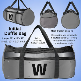 Sac De Sport Changer initial, métal argenté