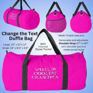 Sac De Sport Changer le rose chaud de grand-mère du monde du te