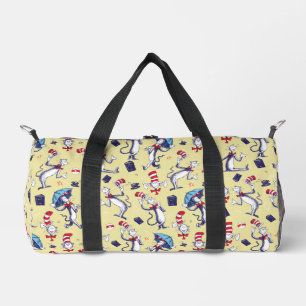 Sac De Sport Chat dans le Chapeau   Motif Jaune
